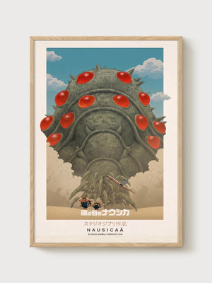 Nausicaa Poster poster in oak frame