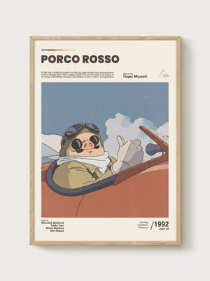 Studio Ghibli Poster poster in oak frame
