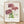 Framed botanical art print of a delicate chrysanthemum flower with burgundy and mauve petals, green stems and leaves on a cream background in Impressionist style.