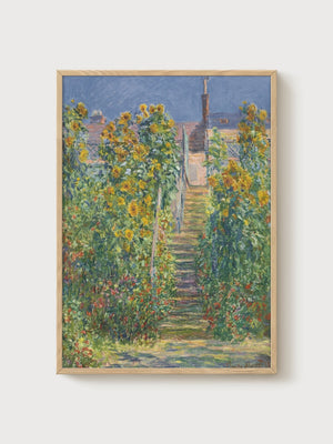 Claude Monet Print poster in oak frame