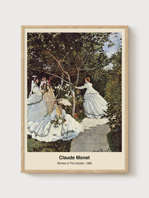 Claude Monet Print poster in oak frame