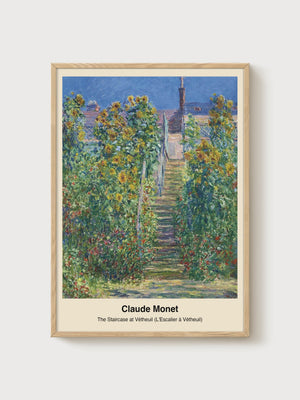 Claude Monet Print poster in oak frame