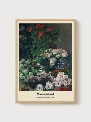 Claude Monet Print poster in oak frame