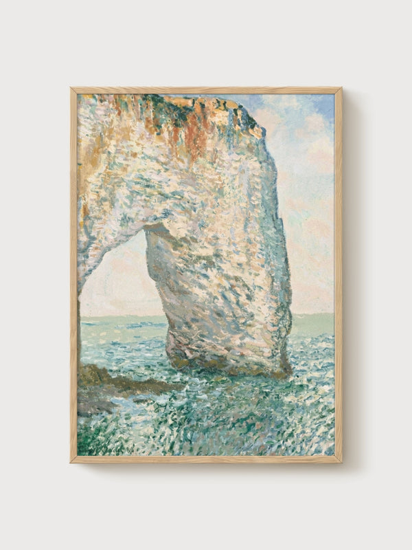 Claude Monet Manneporte Etretat Poster poster in oak frame