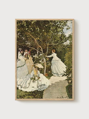 Claude Monet Print poster in oak frame