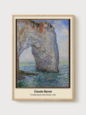 Claude Monet Manneporte Etretat Poster poster in oak frame