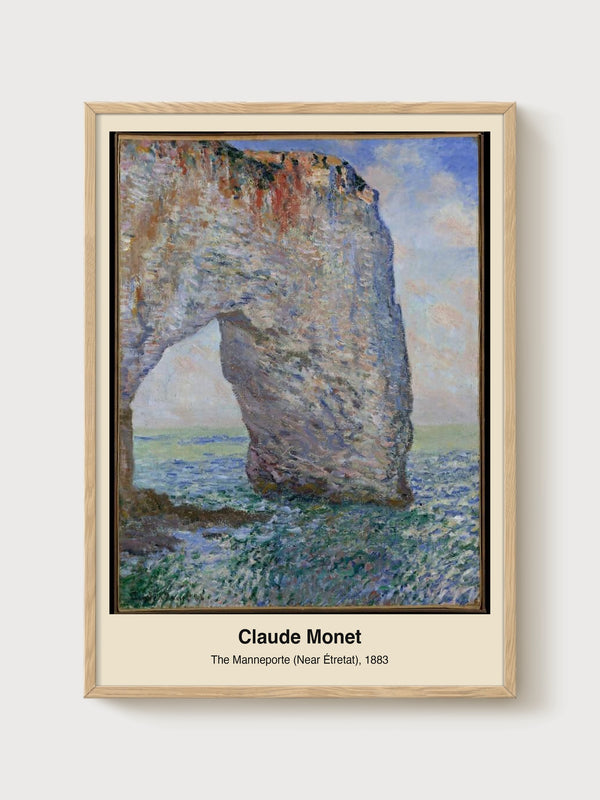 Claude Monet Manneporte Etretat Poster poster in oak frame