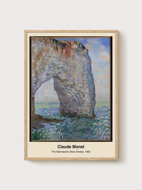 Claude Monet Manneporte Etretat Poster poster in oak frame