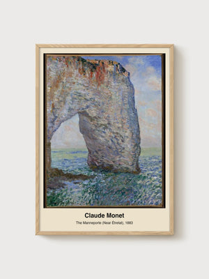 Claude Monet Manneporte Etretat Poster poster in oak frame