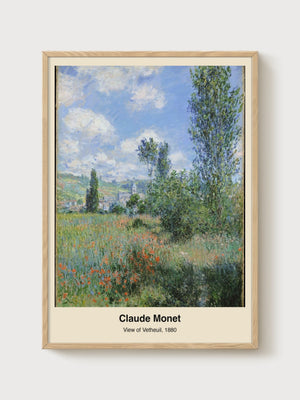 Claude Monet Print poster in oak frame