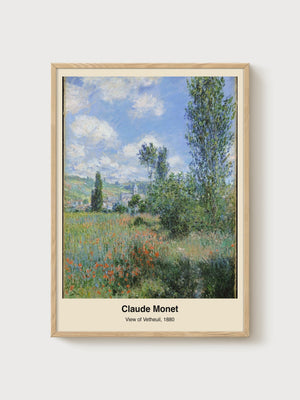 Claude Monet Print poster in oak frame