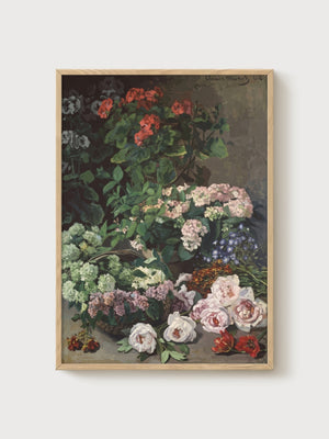 Claude Monet Print poster in oak frame