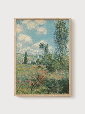 Claude Monet Print poster in oak frame