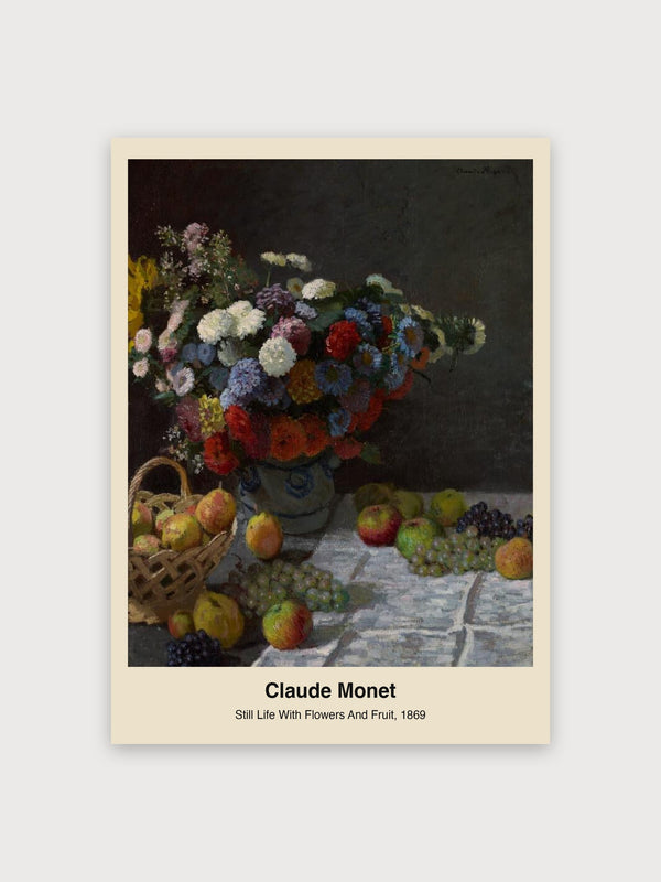 Still Life With Flowers And Fruit - Digital Download