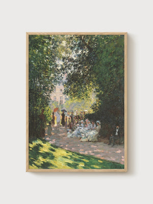 Claude Monet Parc Monceau Print poster in oak frame
