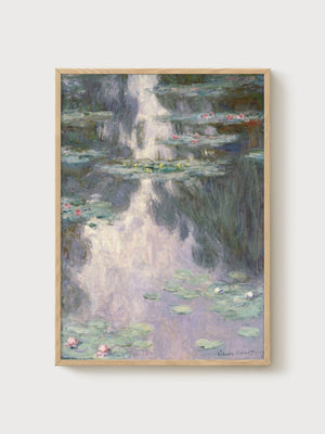 Claude Monet Water Lilies Print poster in oak frame