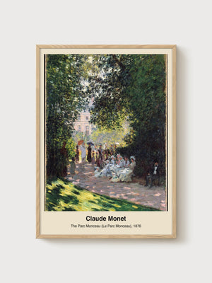 Claude Monet Parc Monceau Print poster in oak frame
