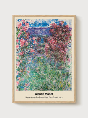 Claude Monet Print poster in oak frame