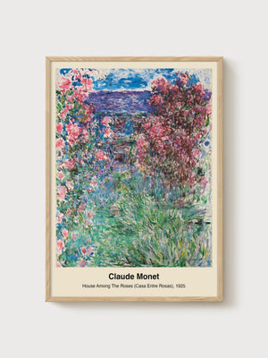Claude Monet Print poster in oak frame