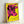 Contemporary wall art displaying a simplified cow portrait in hot pink tones contrasting with a golden yellow backdrop.