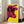Eye-catching wall art print showing a cow in deep red tones set against a sunny yellow background in pop art tradition.
