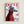Charming wall art print showcasing an elegant whippet in a contemporary red and white layout with refined gray and black graphic elements.
