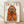 Whimsical watercolor and line art portrait of a dogue poodle wearing oversized glasses and a colorful headscarf, rendered in warm orange, tan, brown, and gold tones on a framed poster.