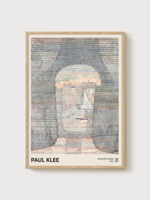 Paul Klee Athlete's Head Poster poster in oak frame