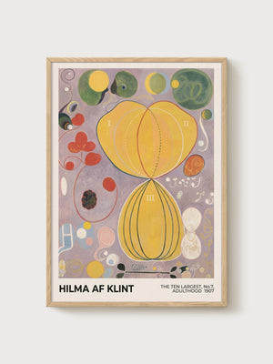 Hilma af Klint Print poster in oak frame