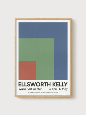 Ellsworth Kelly Bauhaus Poster poster in oak frame