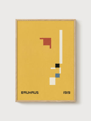 Bauhaus 1919 Poster poster in oak frame