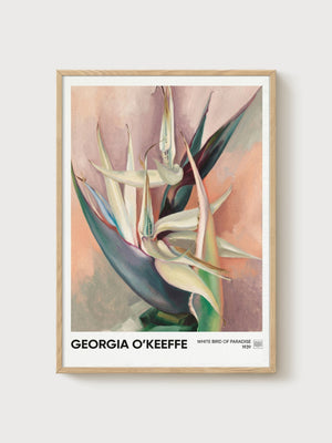 Georgia OKeeffe Art Print poster in oak frame
