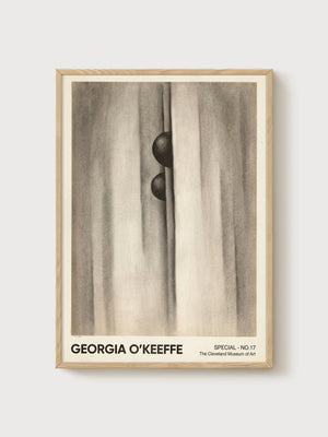 Georgia Okeeffe Art Print poster in oak frame