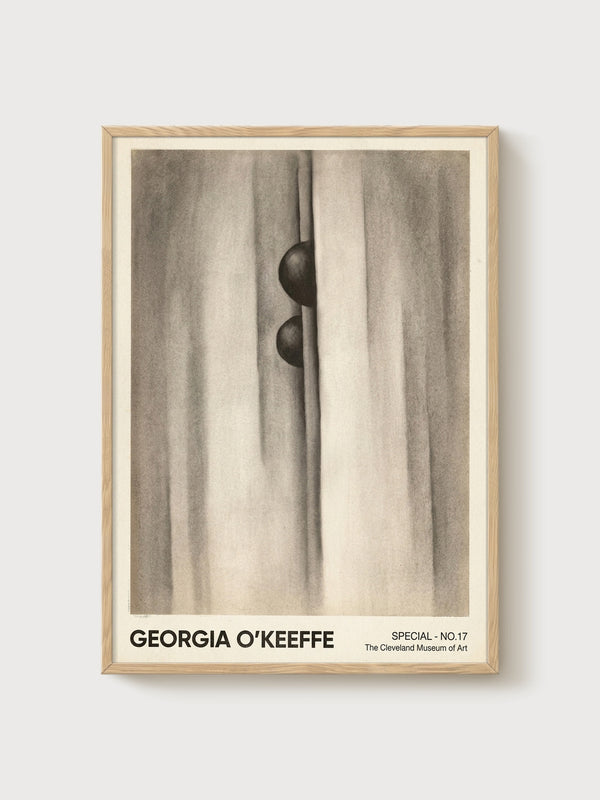 Georgia Okeeffe Art Print poster in oak frame