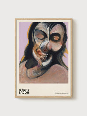 Francis Bacon Print poster in oak frame
