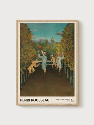 Henri Rousseau Football Poster poster in oak frame