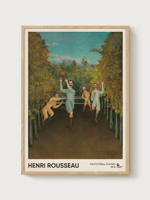 Henri Rousseau Football Poster poster in oak frame