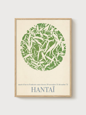 Hantai Exhibition Poster poster in oak frame
