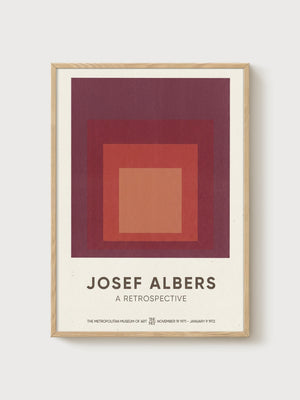 Josef Albers Bauhaus Poster poster in oak frame