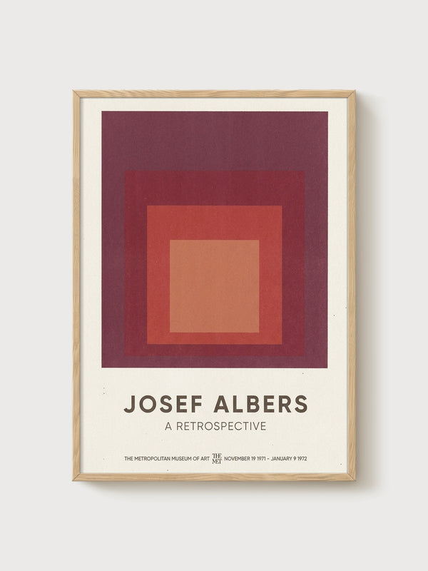 Josef Albers Bauhaus Poster poster in oak frame