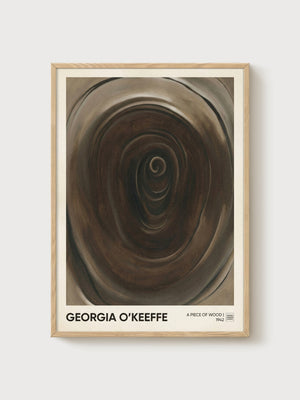 Georgia O'Keeffe Art Print poster in oak frame