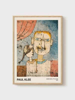 Paul Klee Print poster in oak frame