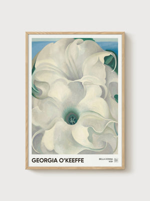 Georgia Okeeffe Art Print poster in oak frame
