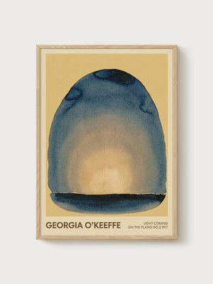 Georgia O'Keeffe Art Print poster in oak frame