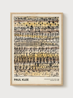 Paul Klee Print poster in oak frame