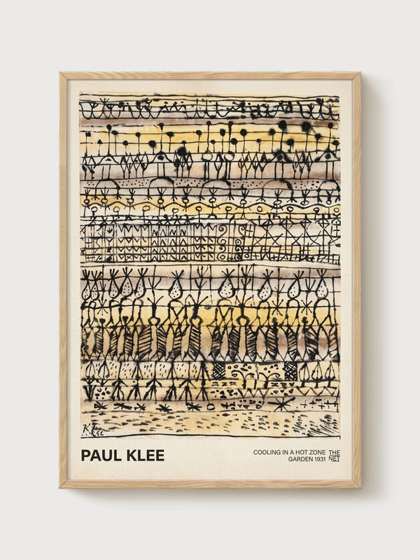 Paul Klee Print poster in oak frame