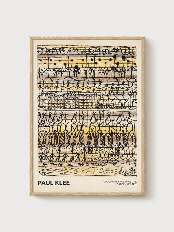 Paul Klee Print poster in oak frame