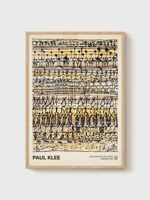 Paul Klee Print poster in oak frame