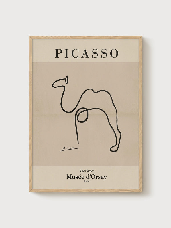 Picasso The Camel Poster poster in oak frame