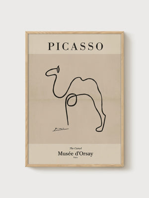 Picasso The Camel Poster poster in oak frame